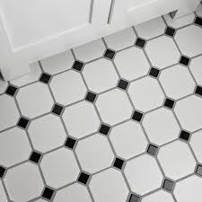 Morjotm 12mm recycled glass tile: Retro Porcelain Mosaic Tile In Matte White Black Reviews Allmodern Porcelain Mosaic Tile Black And White Tiles Bathroom White Bathroom Tiles
