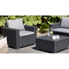 Kit de montage de wc suspendus : Allibert Chaise De Jardin California Graphite Coussins