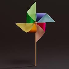 3d Pinwheel Models Max 3ds Obj Fbx Ma Pinwheels Wind Wheel 3d Model