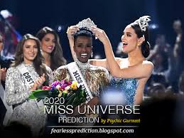 Miss universe 2020 national costume competition is drawing lots of attention to political crisis and current social issues happening in the world. Fearless Predictions Real Psychics Miss Universe 2020 Psychic Prediction