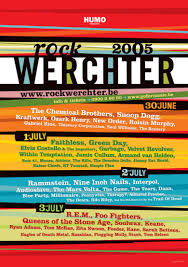 P!nk, paul kalkbrenner, vance joy, bang bang romeo, bastille, elbow, brockhampton, carlotte rock werchter 2021 gaat niet door rock werchter stelt zoals verwacht de komende editie uit. Rock Werchter 2005 History Rock Werchter