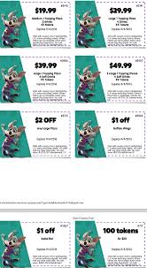 Best 2020 Chuck E Cheese Coupons Free Tokens Tickets Chuck E Cheese Printable Coupons Chuck E Cheese Pizza