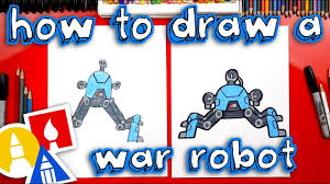 How To Draw A War Robot Art For Kids Art For Kids Hub Drawing For Kids