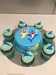 2nd Birthday Baby Shark Buttercream Cake Pastel Baby Shark Shark Birthday Cakes Shark Theme Birthday Shark Themed Birthday Party