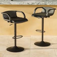 Portofino Airlift Barstool 2 Pk Wicker Bar Stools Outdoor Bar Stools Bar Stools