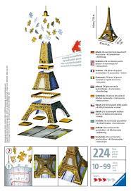 Customized design 3d puzzles for corporate as promotional gifts. Ravensburger Eiffel Tower 216pc 3d Jigsaw Puzzle Buildings 3d Puzzle 3d Puzzle Products Uk Ravensburger Eiffel Tower 216pc 3d Jigsaw Puzzle