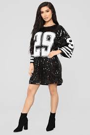 All Glammed Up Jersey Shirt Dress Black In 2020 Jersey Shirt Dress Jersey Dress Outfit Fashion Nova Dress
