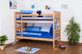 Kinderbett etagenbett pauli buche vollholz massiv natur mit regal und rutsche inkl. Etagenbett Mario Buche Vollholz Massiv Natur Inkl Rollrost 90 X 200 Cm