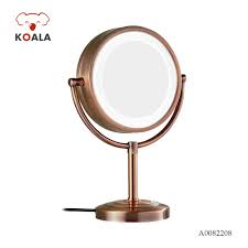 China Antique Vanity Table Desktop Led Light Framed Glass Makeup Mirror China Bathroom Mirror Smart Mirror The center of the light bulbs are six inches apart.