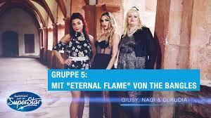 Der ausland recall fand von 18. Gruppe 5 Claudia Giuseppina Nagihan Mit Eternal Flame Von The Bangles Dsds 2021 Youtube