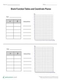 Ask Your Students To Use These Blank Function Tables And Coordinate Planes To Practice Plotting Ordered Pairs Coordinate Plane Function Tables Coordinates Math