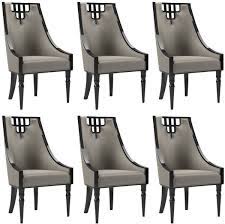 Memories are guaranteed to be made when family and friends gather around this well made dining table while relaxing in your stylish and comfortable dining chairs. Casa Padrino Luxury Art Deco Dining Chair Set Gray Black 55 X 55 X H 105 Cm Noble Kitchen Chairs Set Of 6 Art Deco Dining Room Furniture