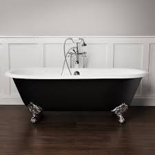 Cast iron tubs can be powder coated to increase their beauty in any color. Kensington Cast Iron Double Ended Clawfoot Tub No Faucet Drillings Clawfoot Tub Vintage Tub Black Clawfoot Tub
