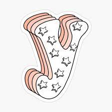 Aesthetics describes aesthetically pleasing vision whether it had been created traditionally or digitally. Starry Retro Letter Y Lowercase Sticker By Allyyxoxo Starry Retro Letter Lettering Y Retro Letter