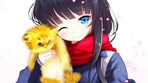 He is famous for being a big eater and anthropomorphic cat. Wallpaper 1920x1080 Px Anime Cat Characters Girls Original Scarf 1920x1080 Wallbase 1916785 Hd Wallpapers Wallhere