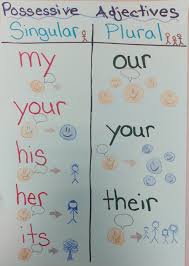 Possessive Adjectives Anchor Chart Adjective Anchor