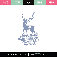 Download Deer Floral Silhouette Svg Cut File Lovesvg Com