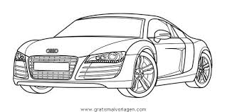 Audi R8 Gratis Malvorlage In Autos2 Transportmittel Ausmalen