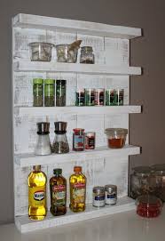 Overstock.com has been visited by 1m+ users in the past month Wooden Spice Rack For Wall Or Standing White 5 Shelves 12 X 60 X 90 Cm Solid Wood Diy Kitchen Shelves Diy Wooden Shelves Diy Wooden Projects