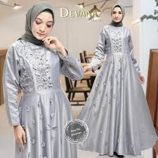 Model baju gamis babydoll untuk pesta. Model Baju Gamis Pesta Bahan Satin Bridal Cantik Ryn Fashion