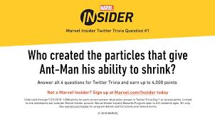 How is scott able to break open hank pym's safe? Marvel Entertainment On Twitter Ready To Test Your Knowledge Marvelinsider Enter The Answer To Trivia Question 1 In The Twitter Trivia Day 1 On Https T Co Unxhfwjpww T S C S Apply Https T Co Fhy4rcywnb