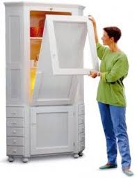 A Corner Cupboard That Turns Into A Dining Table For Four Such A Clever Idea For Small Spaces Or Extra Dinner P Corner Cupboard Tiny House Design Small Spaces
