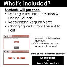 Past Tense Verb Review - Regular Verbs Game Show | PowerPoint + Google  Slides | Made By Teachers