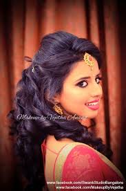 Ashwini Looks Dream Like For Her Reception Makeup And Hairstyle By Vejetha F Indian Bridal Hairstyles Indian Wedding Hairstyles Bridal Hairstyle For Reception