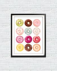 Donut Print Wall Art Donut Poster Best Selling Items Top Etsy Donut Wall Art Nursery Wall Art Printable Wall Art Prints