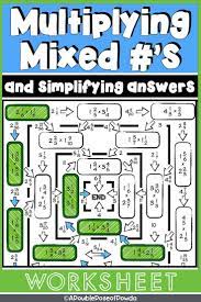 Multiplying Mixed Numbers Worksheet Level 3 Distance Learning For Packets Multiplying Mixed Numbers Elementary Math Centers Teaching Multiplying Fractions