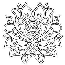 lotus flower fleur de mandala coloriage petites cloches