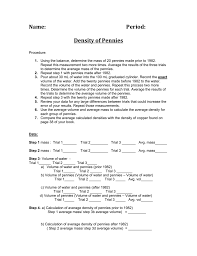 A makes up a bunch of numbers for volume and mass measurements and the result supersizing. Density Of Pennies