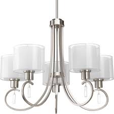 Progress Lighting Master Bathroom Ceiling Mount Chandelier Lighting Fixtures Progress Lighting Brushed Nickel Chandelier