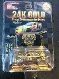 It's pretty big for what it is and has alot of weight to it. Vintage Racing Champions 24k Gold Nascar 50th Anniversary 1 Of 9998 75 Unopened Ebay