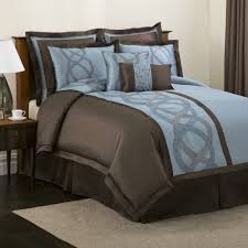 This charming comforter set adds a contemporary touch to the bedroom decor. Blues Browns Bedroom Design Bedroom Decor Cozy Bedroom Decor Dark