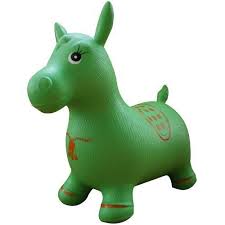 Green Horse Hopper Pump Included Inflatable Jumping Horse Space Hopper Ride On Bouncy Animal By Apple Round Global Horse Jumping Ride On Toys Space Hopper
