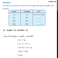 Lw = 12 (length times width = area) Example 3 Complete The Table For Area Of A Rectangle With Given