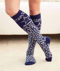 1 Pair Cowboys Nfl Leopard Print Knee High Socks Womens Shoe Size 6 11 Team Fan Dallascowboys Dallas Cowboys Outfits Dallas Cowboys Dallas Cowboys Women