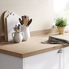 Credence cuisine plan de travail bois. Plan De Travail En Stratifie Aspect Chene Goodhome Kala 300 Cm X 62 Cm X Ep 3 8 Cm Castorama