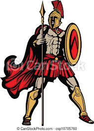 In real life, trojans are programs disguises as seemingly legit software that appears harmless. Spartan Mascot Body With Spear And Shield Vector Illustration Greek Spartan Or Trojan Soldier Mascot Holding A Shield And Canstock