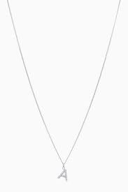 Buy Cubic Zirconia Initial Necklace From The Next Uk Online Shop In 2021 Initial Necklace Silver Initial Necklace Silver
