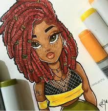 Animation Black Cartoon Characters With Dreads Pin By Sasha Lynn On Natural Hair Art Black Girl Magic Art Christina Lorre Drawings Black Girl Art