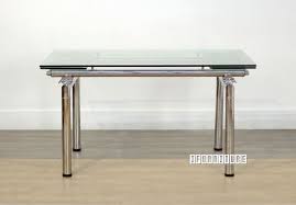 Extendable tables whether it's a cosy breakfast for two or a game night set for six, an extendable dining table will give you plenty of room to grow. Milton Clear Glass Extension Dining Table