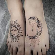 Sun And Moon Tattoos Tattoo Ideas And Inspiration Moon Tattoo Friend Tattoos Best Friend Tattoos