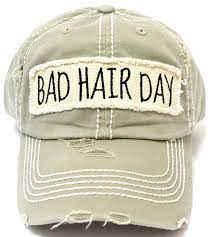 New Khaki Bad Hair Day Embroidery Patch Baseball Cap C618235046r Bad Hair Day Bad Hair Vintage Cap