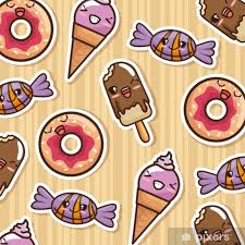 Tuto dessin facile kah69 napanonprofits. Papier Peint Kawaii Bonbons Et Bonbons Dessin Anime Vector Illustration Design Graphique Pixers Nous Vivons Pour Changer