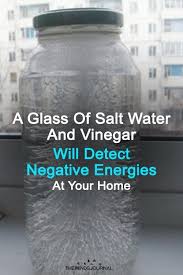 How To Detect Negative Energy With A Glass Of Water A Glass Of Salt Water And Vinegar Will Detect Negative Energies In Your Home Energy Negative Energy Removing Negative Energy