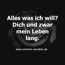 Alles Was Ich Will Dich Und Zwar Mein Leben Lang Momente Spruche Schone Spruche Liebe Romantische Spruche