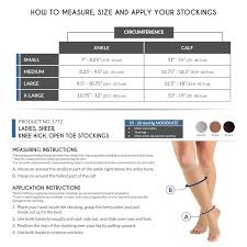 truform compression stockings 15 20 mmhg sheer knee high open toe white large