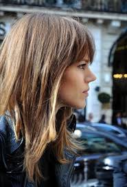 Blonde and dark blonde highlights with darker brown underneath, purple  peek-a-boos, flat iron curls, Kenra color